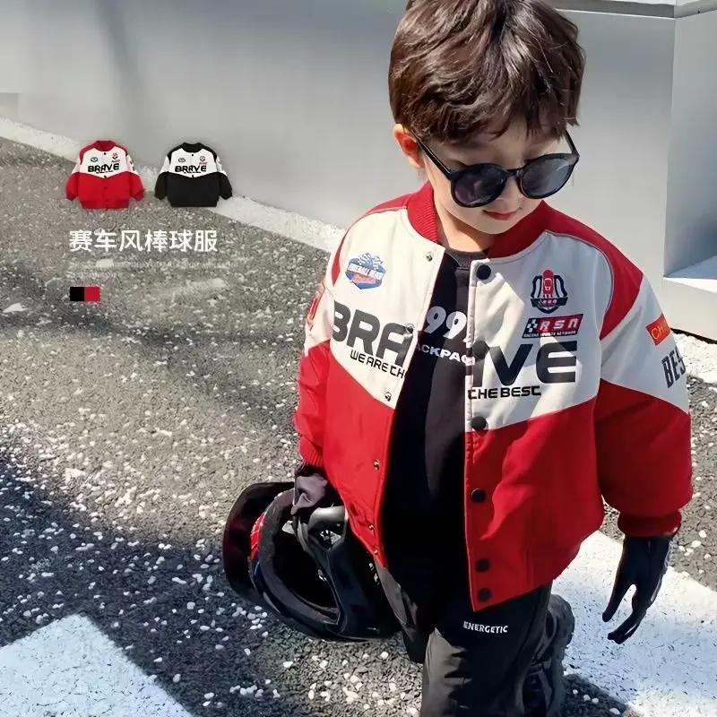 

Kid Fashion Baseball Letter Print Outerwear Jacket for Kid Boy Coat Spring AutumnBaby Girl Child Clothes2-7 Year