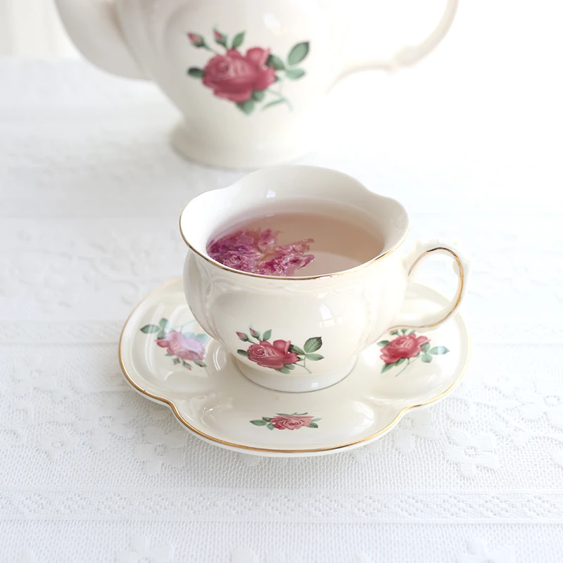 French gold edged ceramic gold embossed European court coffee cup, plate, English afternoon tea, black tea cup, elegant