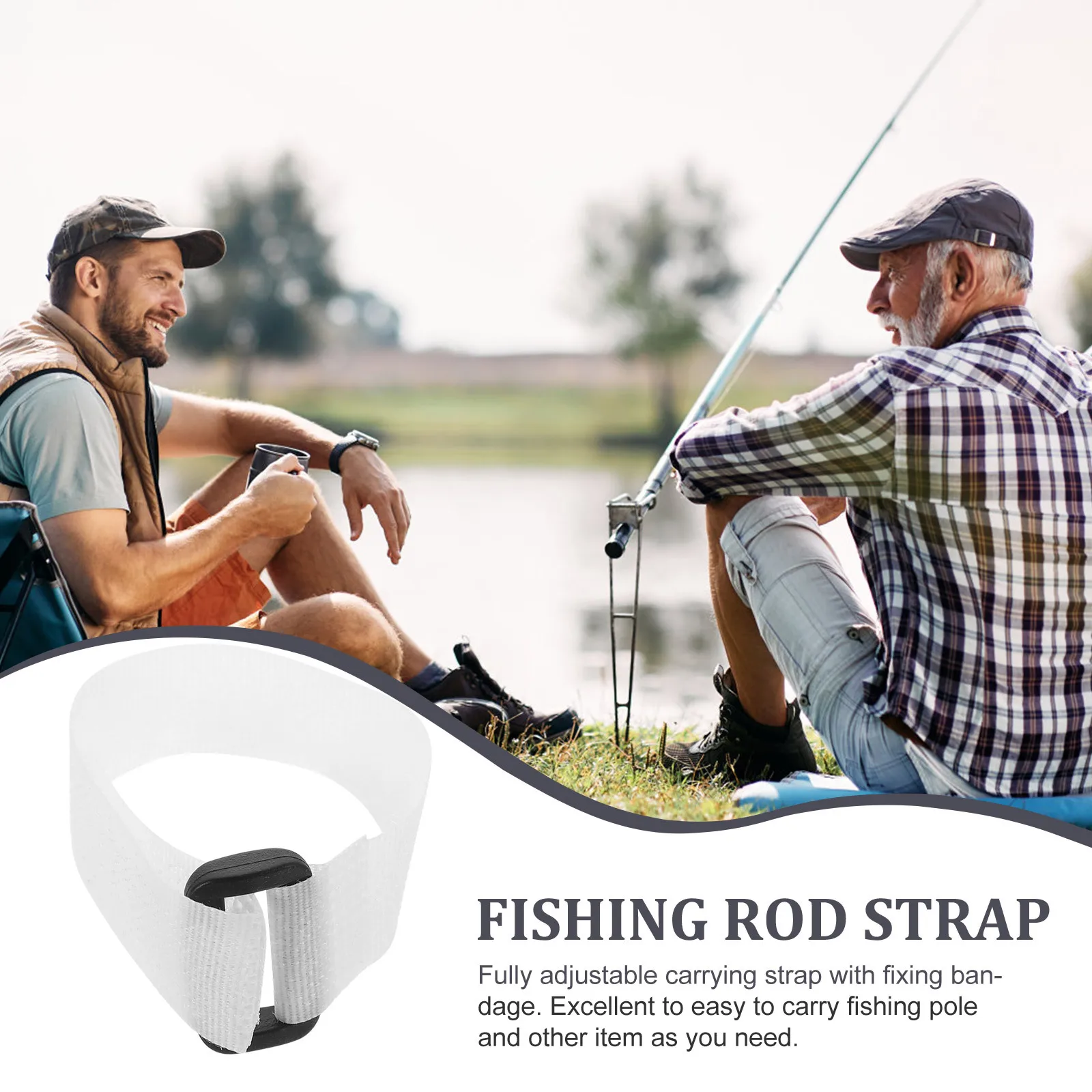 

30Pcs Fishing Rod Straps Adjustable Nylon Carrier for Fishing Accessories Organizing Rods and Gear