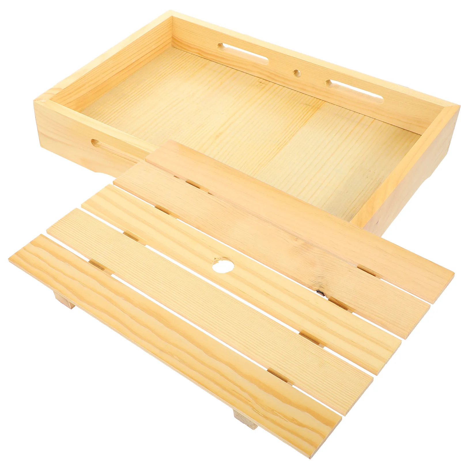 

Wooden Sushi Tray Reusable Restaurant Grade Sashimi Plate Easy Clean Storage Multifunction Japanese Style Wooden Food