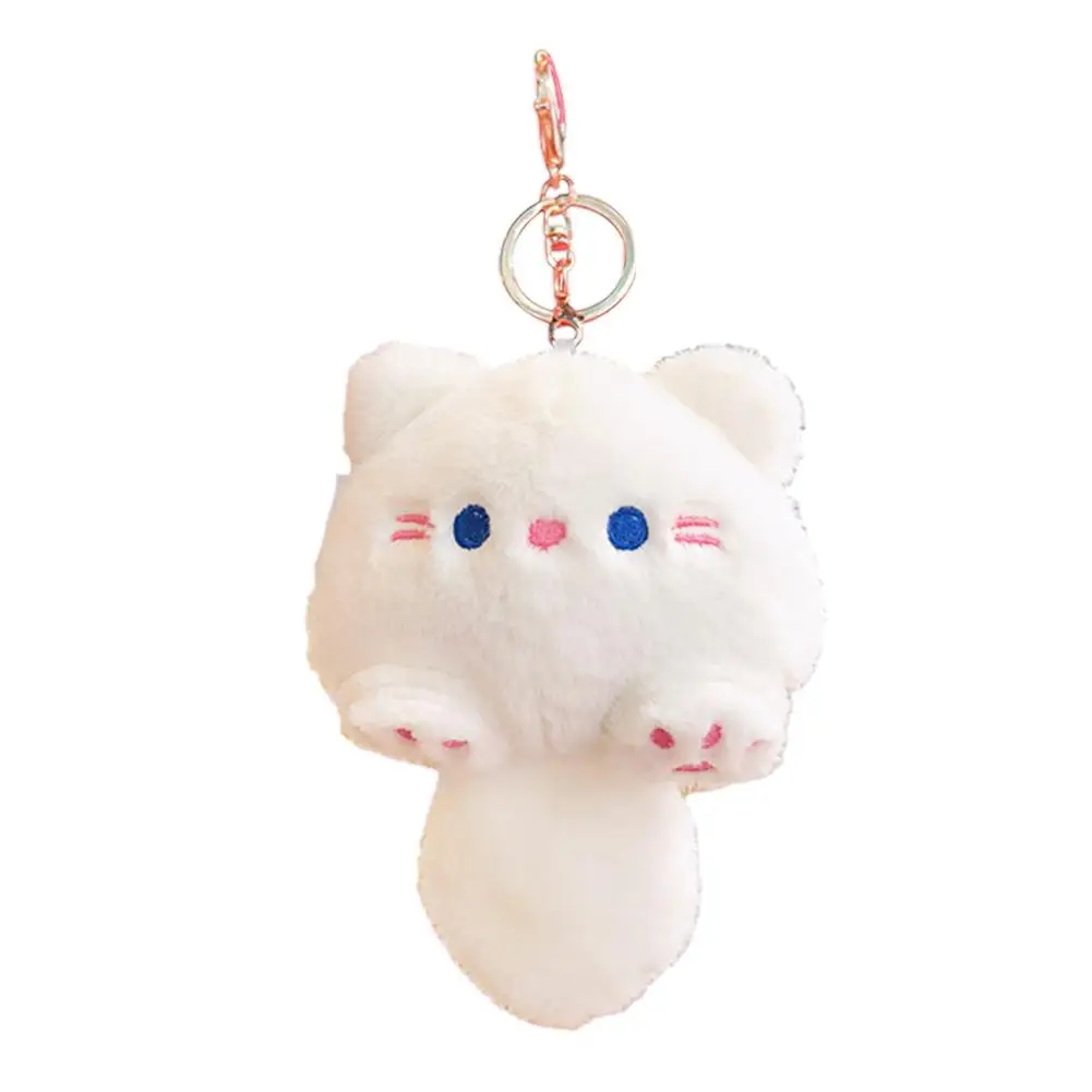 Kawaii Small Cat Kitten Plush Doll Cartoon Soft Stuffed Plushie Girl\'s Bag Keychain Hanging Pendant Toys