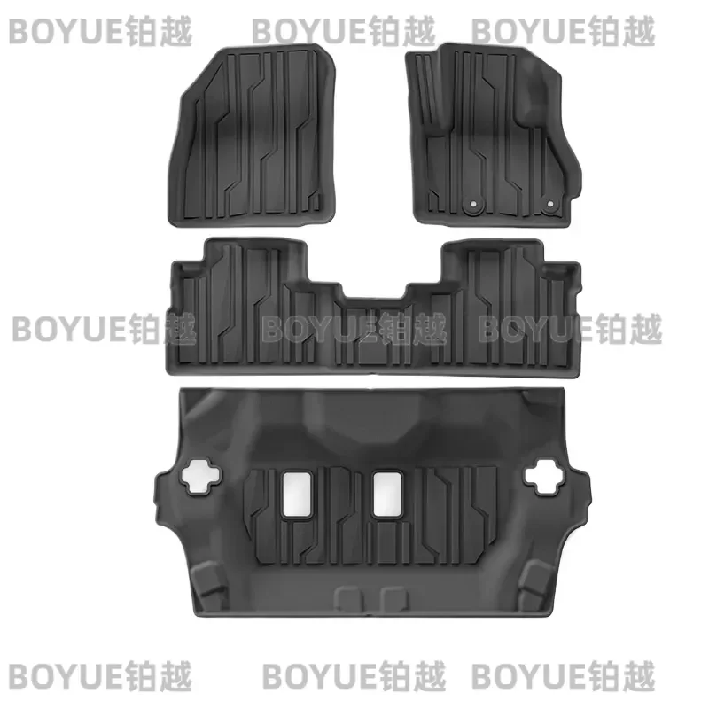 TPE Car Floor Mats for Mitsubishi Xpander Cross HEV All Weather Waterproof Trunk Liner Interior Accessories