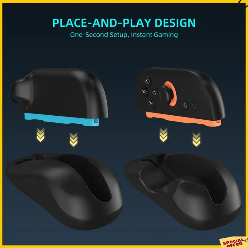 A24p experiência de jogo aprimorada com para nintenda switch mouse portátil mini esquerda + direita joy-con alça caso controlador