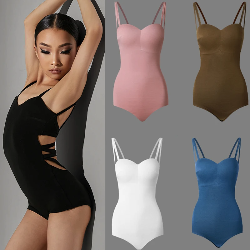 Vêtements d'entraînement de danse latine pour filles, body Sexy, robe de Tango Chacha Rumba, Costumes de spectacle de danse latine pour enfants, DQS12645