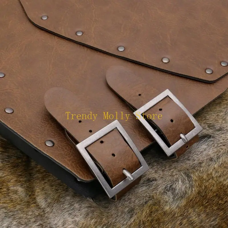 N5KB Armadura cuero sintético para pecho y los hombros, protector pecho Medieval, chaleco armadura corporal, regalo