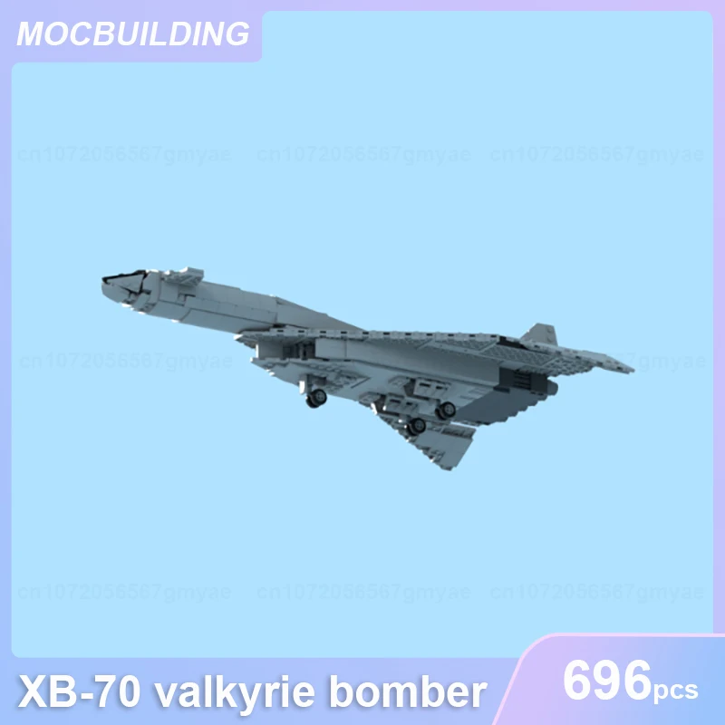 XB-70 Valkyrie Bomber Model MOC Building Blocks DIY Assemble Bricks Military Aircraft Educational Collection Toys Gifts 696PCS