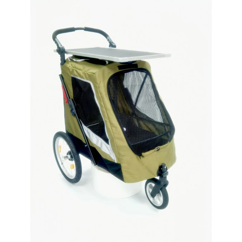 Crafted Luxury Dog Stroller with Integrated Grooming Tray Perfect for Bigger Canine Breeds