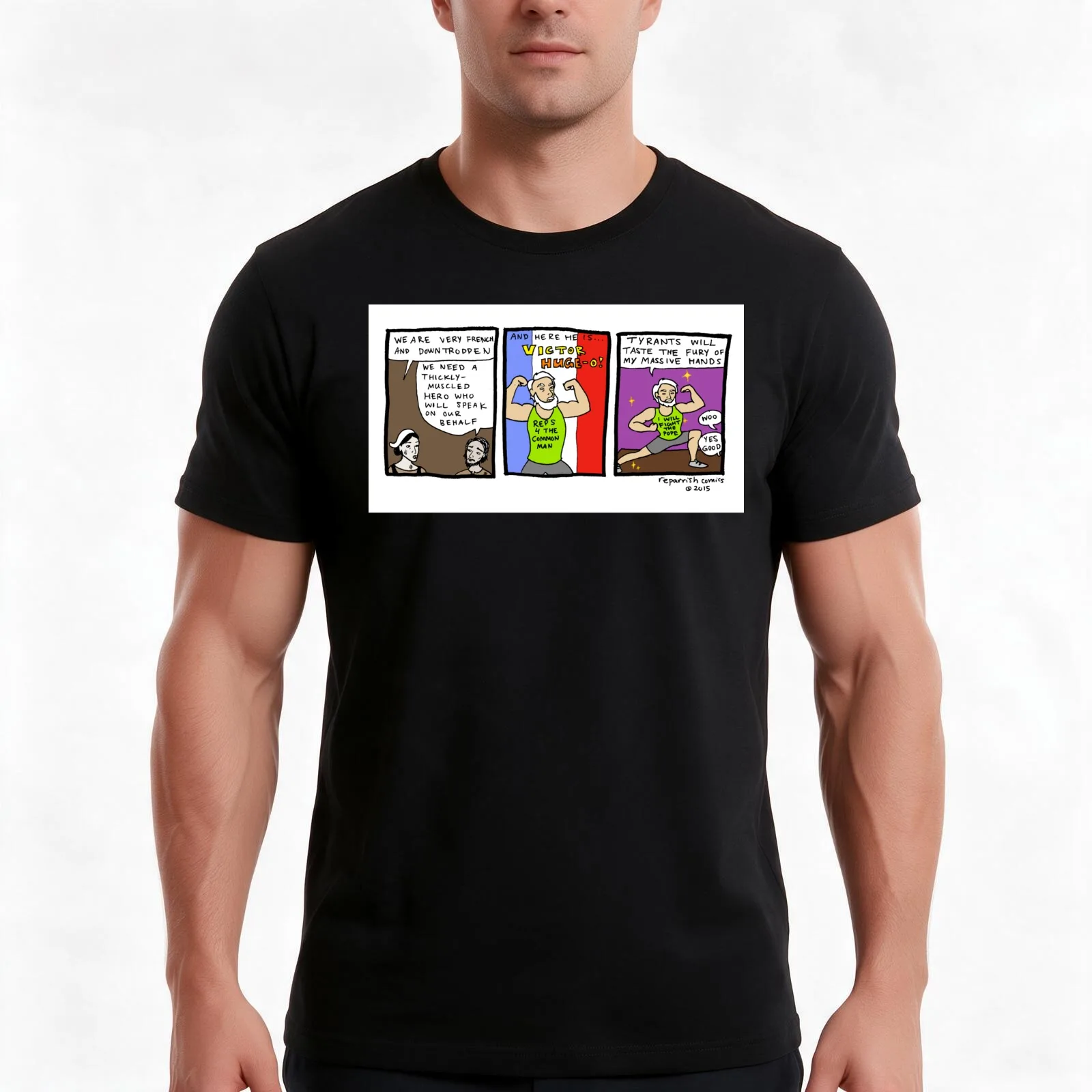 Victor Huge-O T-Shirt Summer Casual Cotton Tee Oversized Streetwear Tops Vintage Graphic Print Loose Fit Short Sleeve