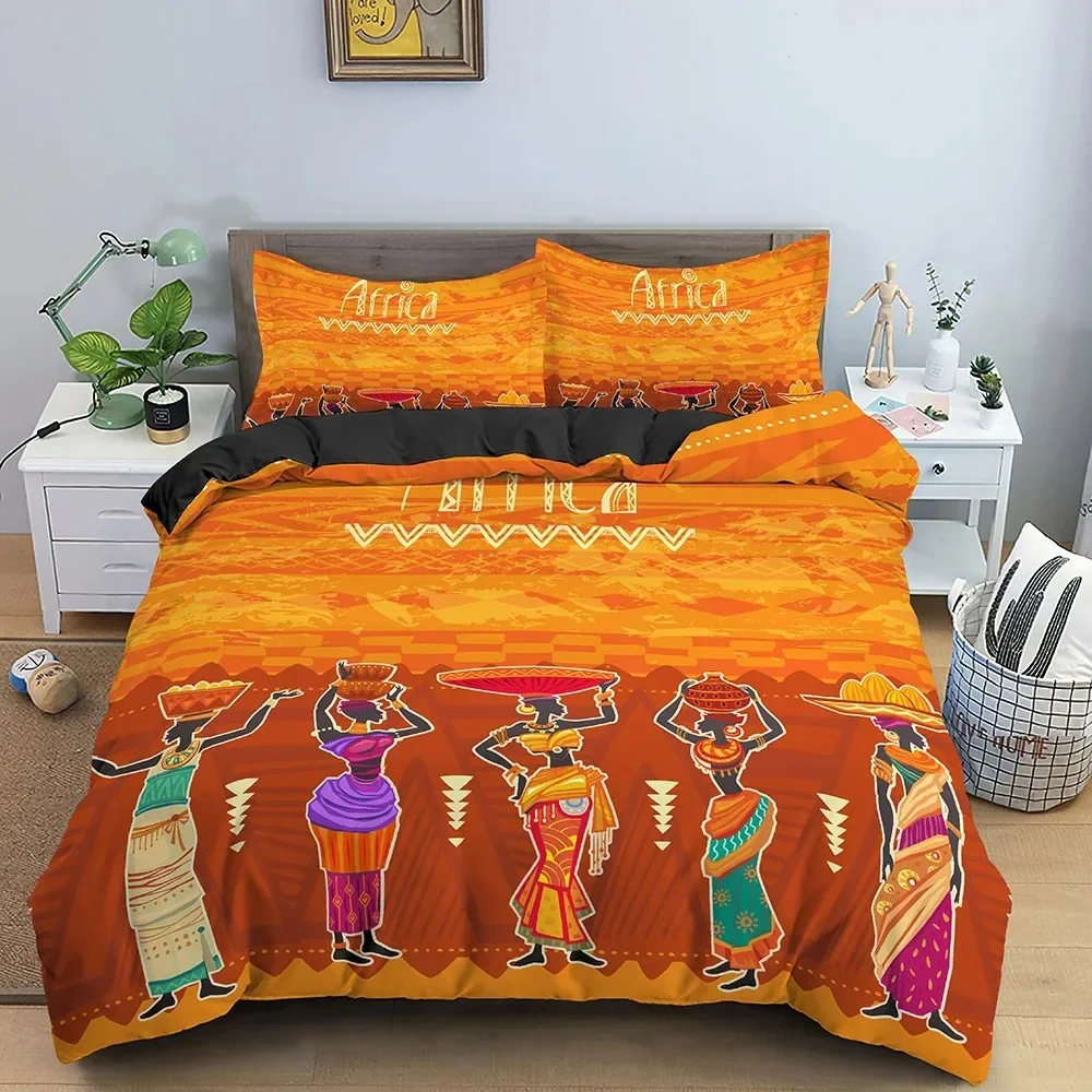 

Ethnic Dancing Beautiful Woman Bedding Set Boys Girls Twin Queen Size Duvet Cover Pillowcase Bed Kids Adult