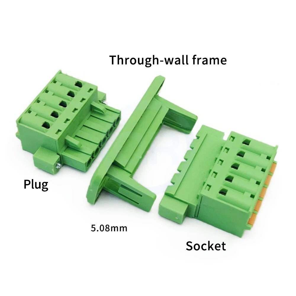 (1 Set) KF 2EDGWC 15EDGWC 5.08mm Bulkhead Terminals Screwless Quick Wiring Pair 2EDGKDPM 5.08 Male and Female Complete Set 2~24P
