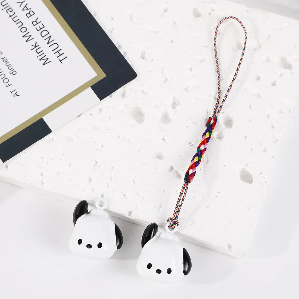 Cartoon Sanrio Pet Collar Bell Pendant Cute Kuromi Mobile Phone Case Keychain Copper Bell Pendant