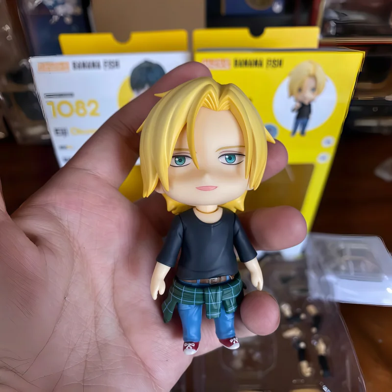 In Stock Japan Ver GSC Banana Fish 1077 Ash Lynx Nendoroid Movable Swap Face Doll Figure Model Desktop Ornament Hobby Collect Gi