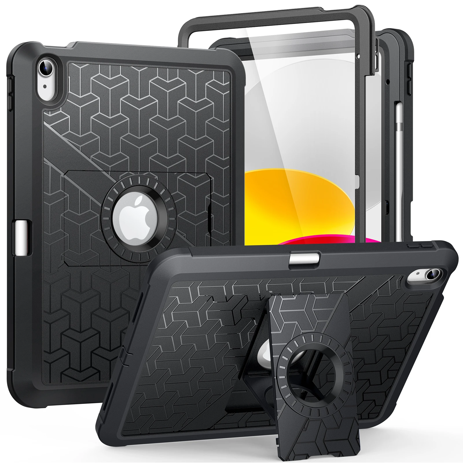 

Чехол MoKo для iPad (A16) 11-го/10-го поколения 2025/2022, сверхпрочный противоударный двухслойный защитный чехол для всего тела, встроенный экран Pro