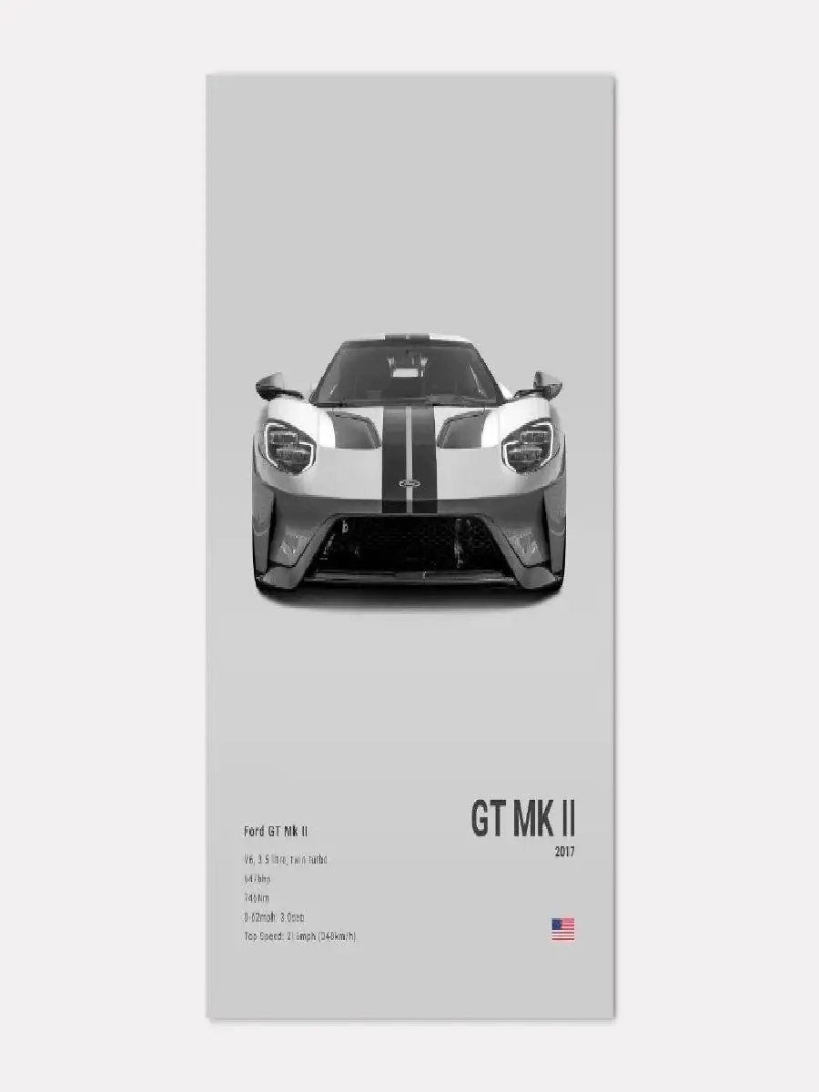Ford Mustang GT Mk1 Canvas Print - Vintage Luxury Car Wall Art for Home Decor