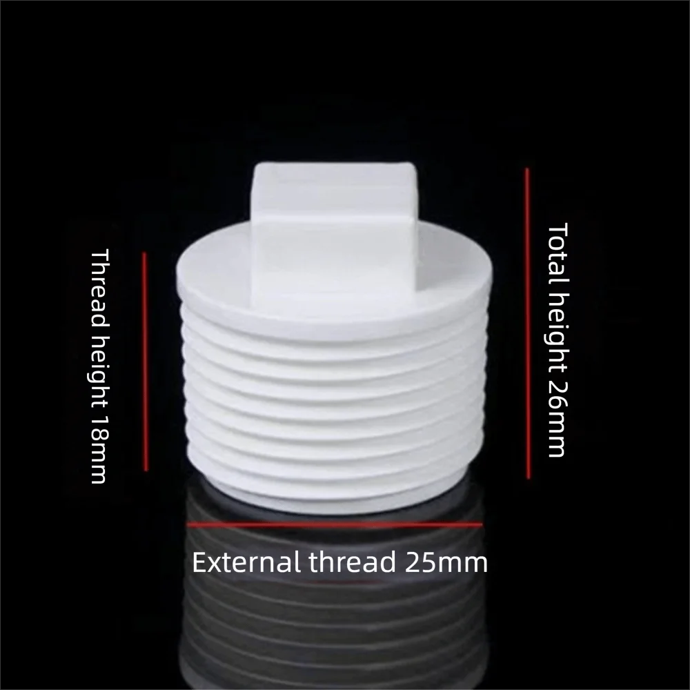 10pcs/set Portable PVC Male Thread End Cap External Plug Leak Proof Tube Connector 1/2