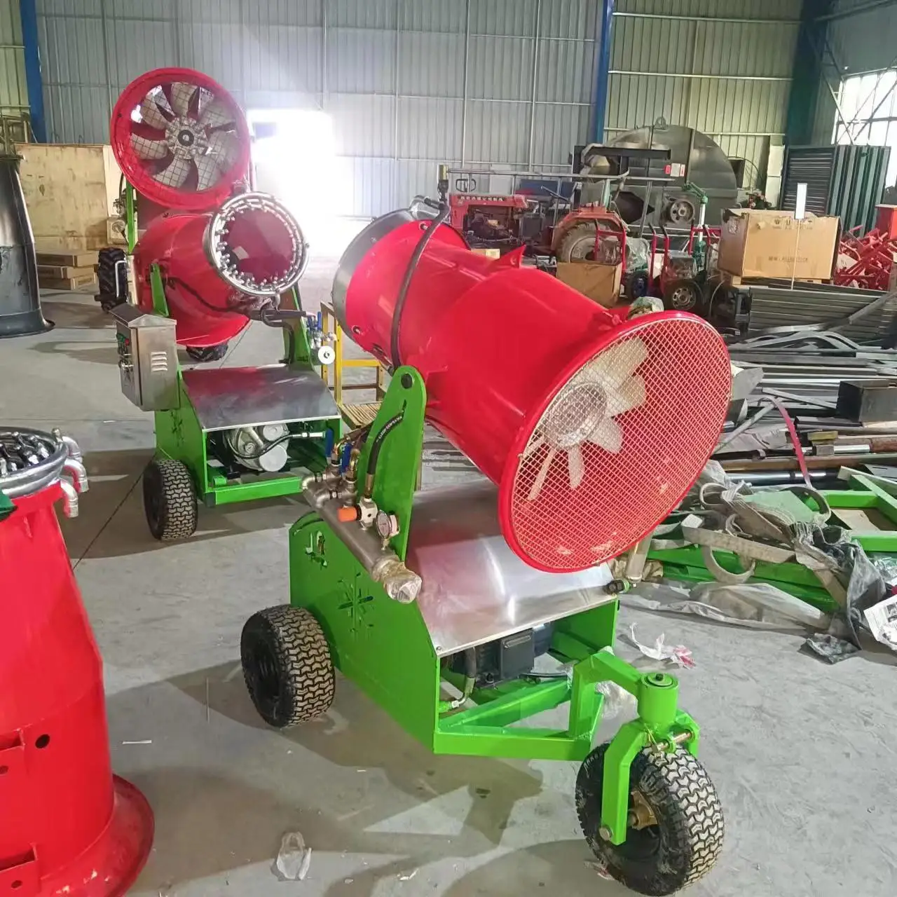 10kW 220V Automatic Ski Resort Artificial Snow Making Machine Cannon Fan Generator Shed