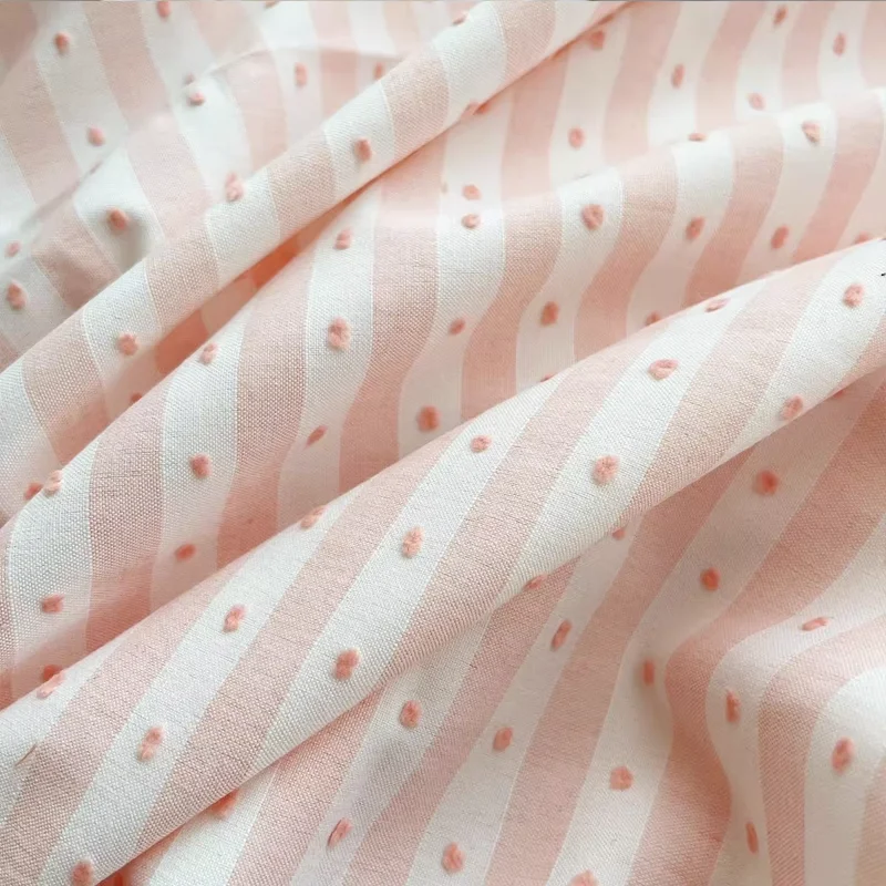 148cm*50cm Cotton Polyester Fabric Gentle Style Blue Striped Floral Print For DIY Clothing Homewear Bedding Tablecloths Curtains image 3