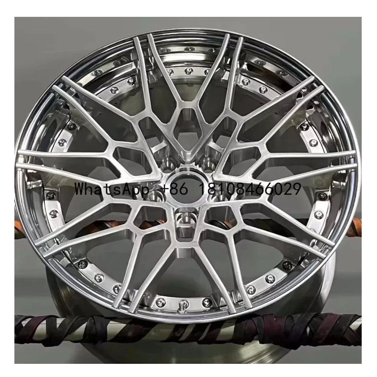 JZ CNC Car Custom 2-Piece 5x120 5x112 Alloy Rim 17-26 Inch forged wheel polished and  brushed for m3 x3m x7