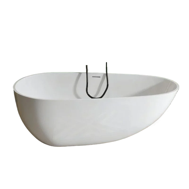 Polymer egg artificial stone bathtub Household bathtub Internet celebrity simple artificial stone hotel B & B bathtub