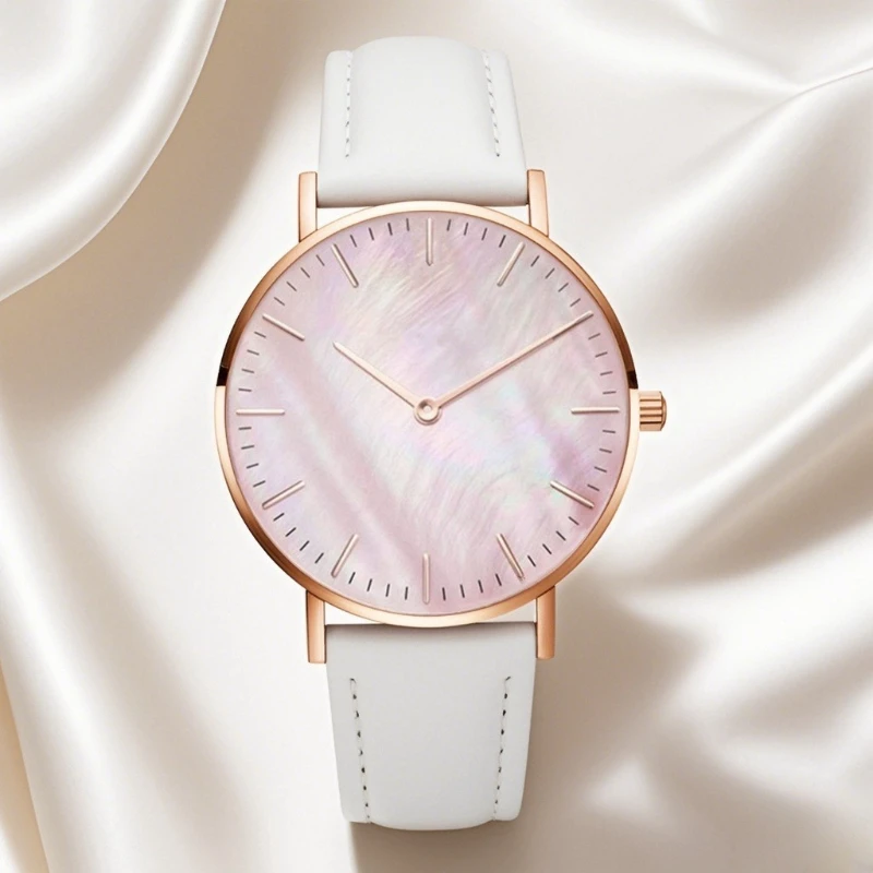 

Простые женские часы, модные аналоговые кварцевые наручные часы с узором в виде ракушки, повседневные женские часы с кожаным ремешком, женские часы relógio feminino