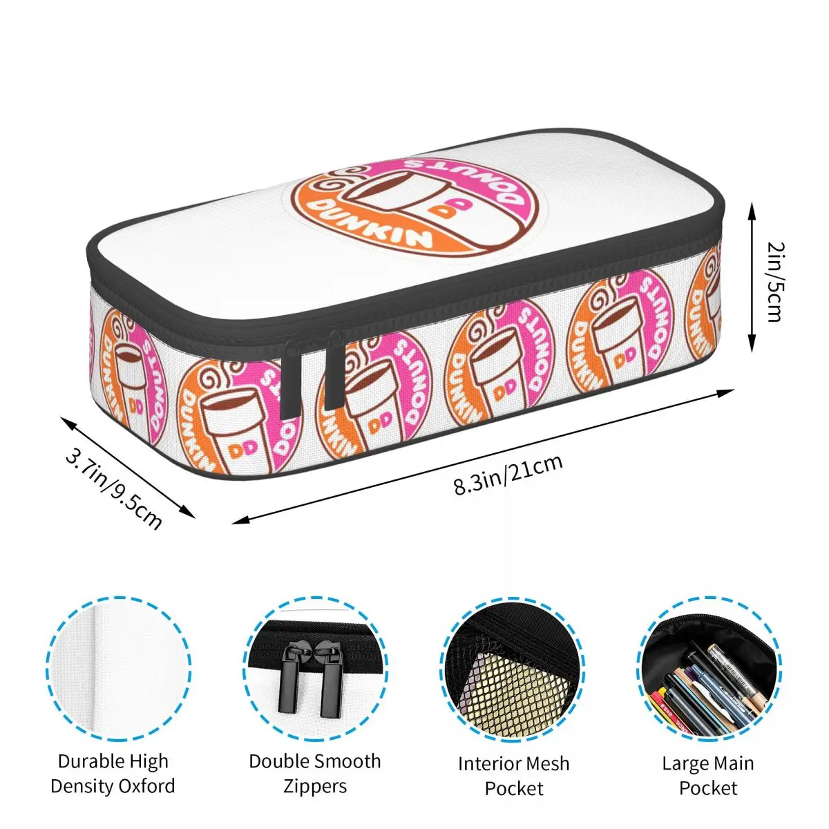 Dunkin Donuts Pencil Cases for Students Pen Box Pencil Bag Big Capacity Pencil Pouch Pen Holder view 6