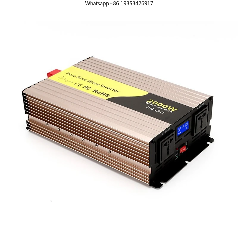 2000W Pure Sine Wave Vehicle Inverter Suitable for 12/24/48 V to 220V/110V Foot Power Inverter