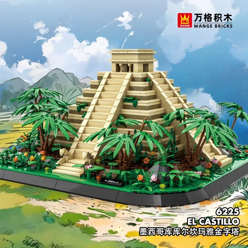 WANGGE Mayan Pyramid 3D model building MOC building block toys children adult collection gift boys and girls DIY set