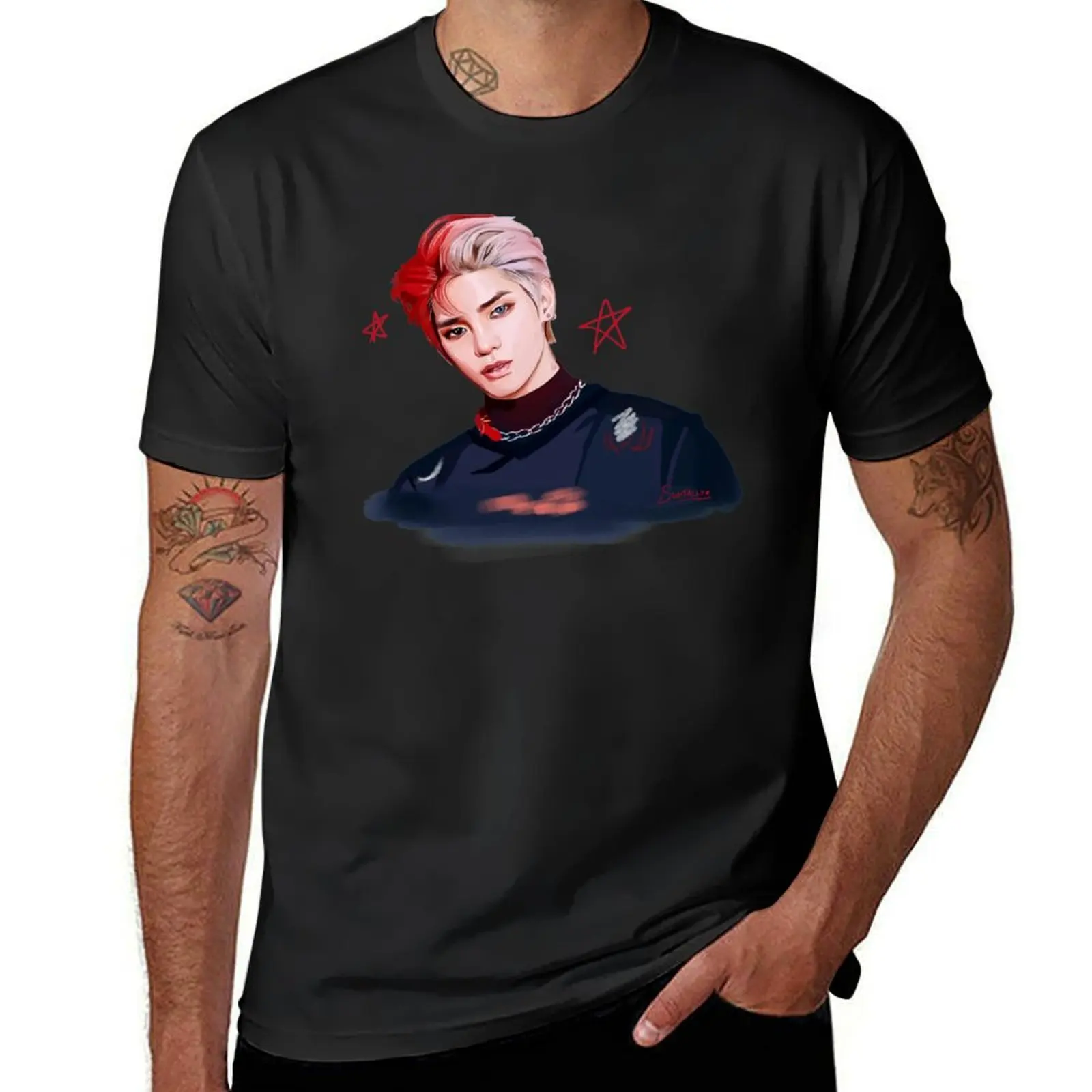 Todoroki Taeyong T-Shirt korean fashion summer top mens graphic t-shirts anime