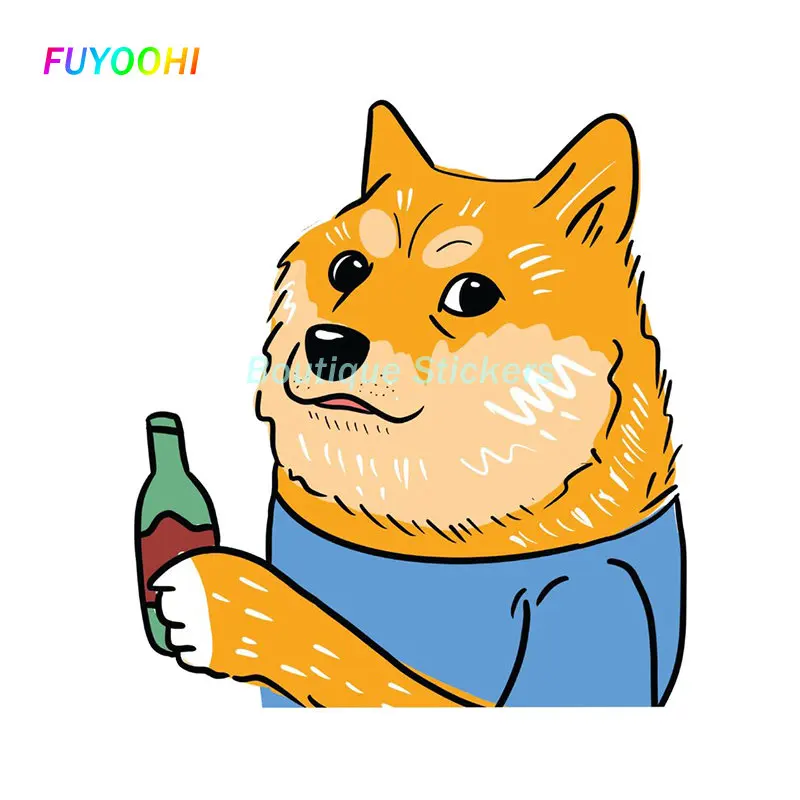 

FUYOOHI Play Stickers Funny Doge Car Stickers Creative Cartoon Decals Scratch-Proof Surfboard Decoration Vinyl Car Wrap