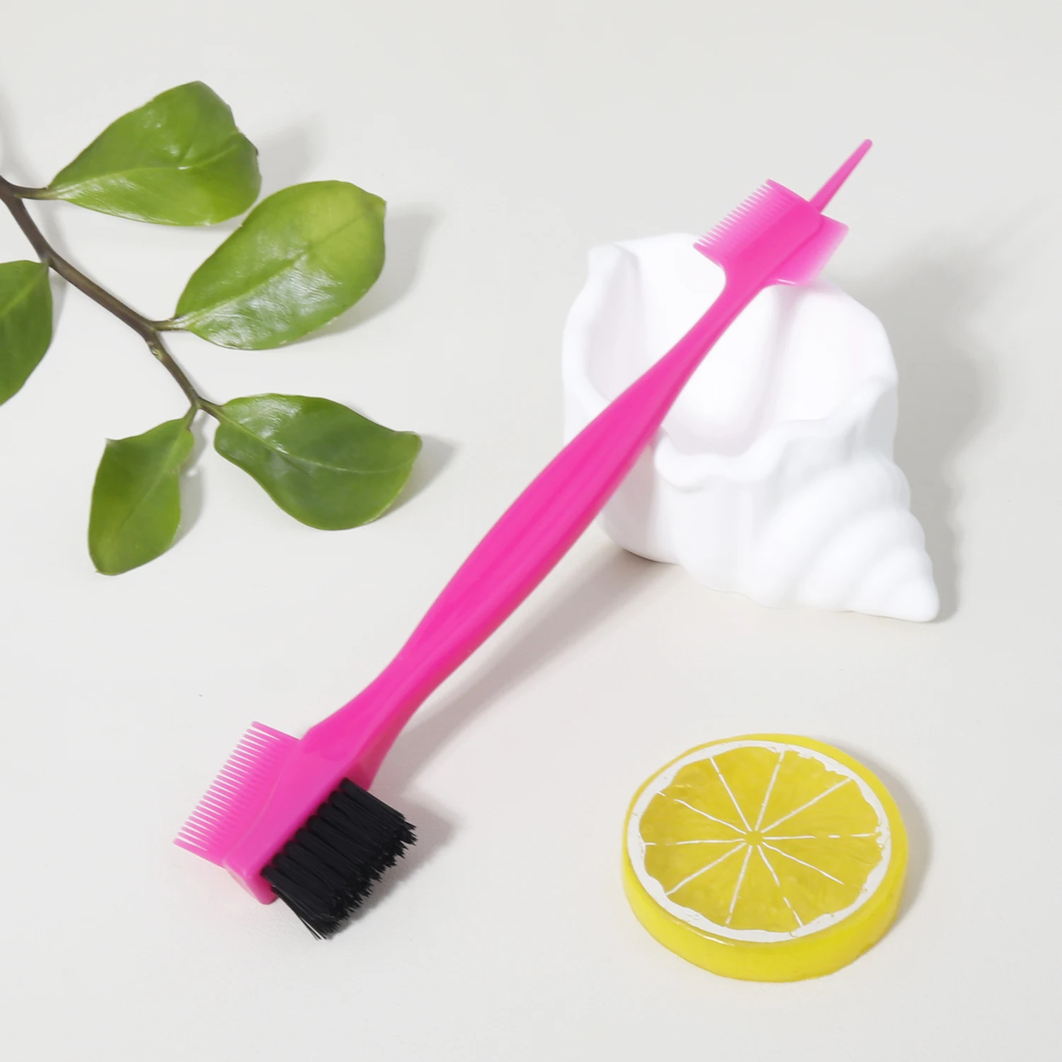 فرشاة شعر متعددة الوظائف للتحكم على الوجهين، فرشاة تحكم بحواف قلم الحواجب، أداة العناية بالشعر، خاصة للشعر المستعار الحقيقي