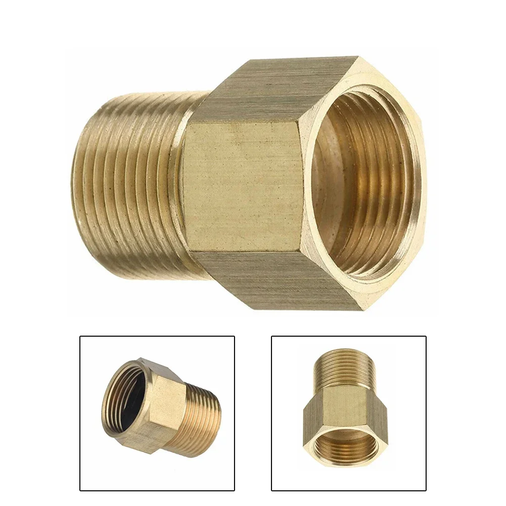 

M22 15mm Male Thread To M22 14mm Female Metric Adapter Pressure Washer Brass Female Metric Adapter Pressure Washer Brass
