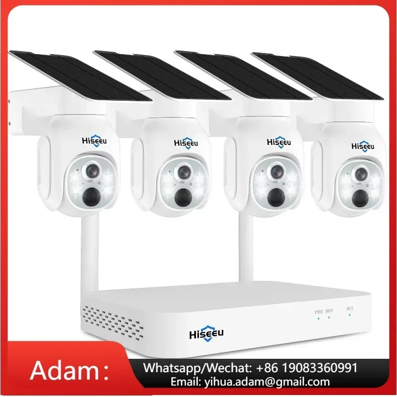 

Wholesale 4MP 10CH NVR Kit Dome 360 Full HD Color Night Vision Wifi Ptz Outdoor Security CCTV Wireless Camera System Solar