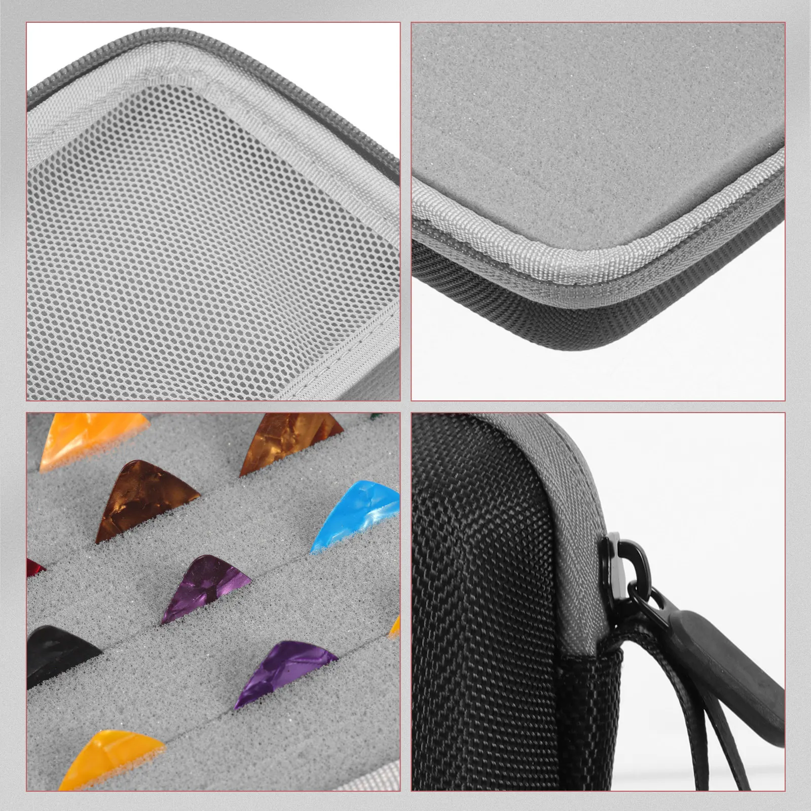 1Set Guitar Picks Storage Holder Durable Portable Case Organizer for Guitar Plectrums Capo Practical Accessories
