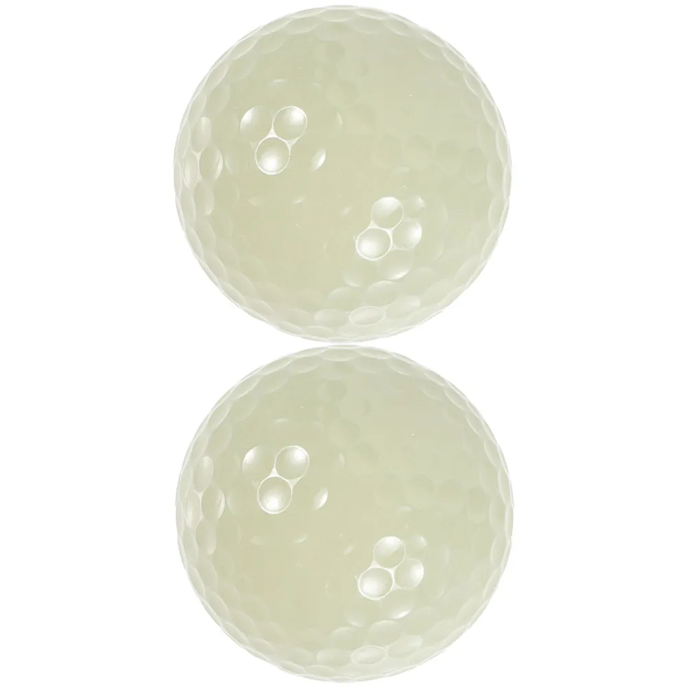 2Pcs Bright Glow in The Dark Golf Balls Reusable Luminous Night Golfing Balls for Training Fun Practice Play Outdoor Indoor Cool