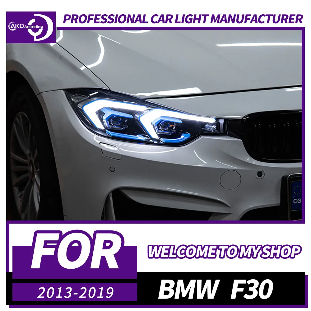 

AKD Head Lamp for BMW F30 F31 F35 LED Headlight 2013-2019 Headlights 3 Serie DRL Turn Signal High Beam Angel Eye Projector Lens