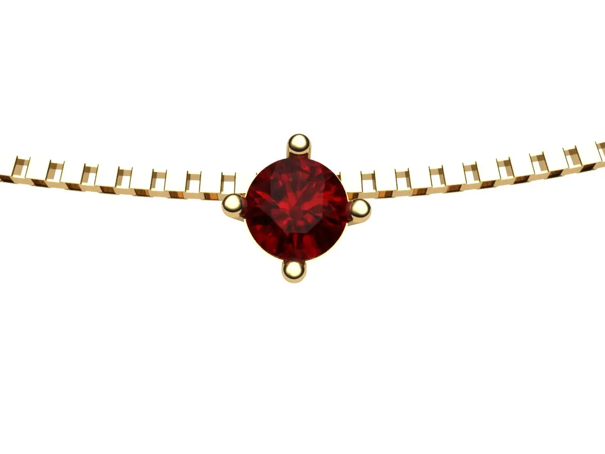 18K Immediate Delivery Light Point Necklace With Ruby