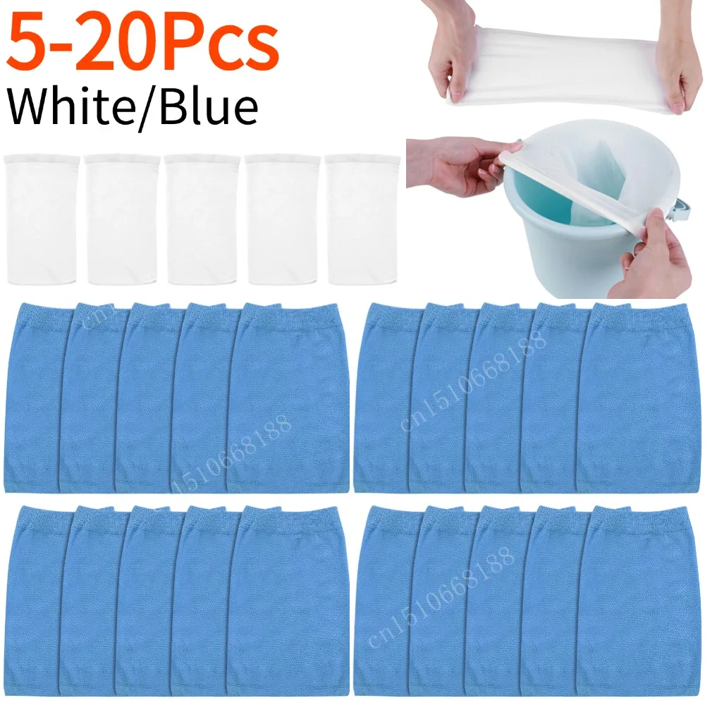 20-5Pcs Pool Skimmer Socks Fish Tank Mesh Bag Round Swimming Pool Mesh Filter Cleans Debris and Leaves Baskets Filters