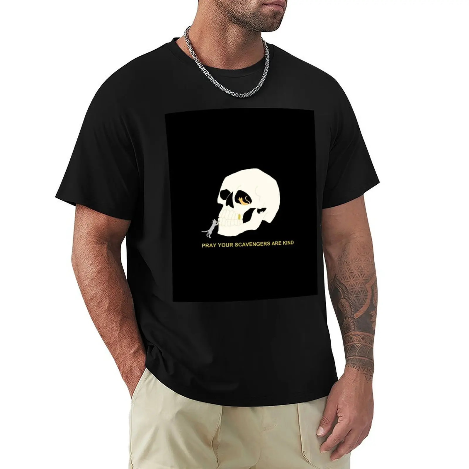 

pray your scavengers are kind T-Shirt graphic tee shirt summer 2025 workout shirts for men