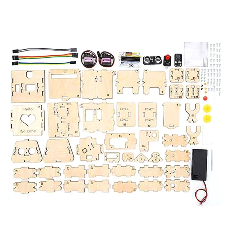 

Programmable Dual Intelligent Programmable Welcome Robot Kit - DIY Science Experiment For Youth, STEAM Education Model