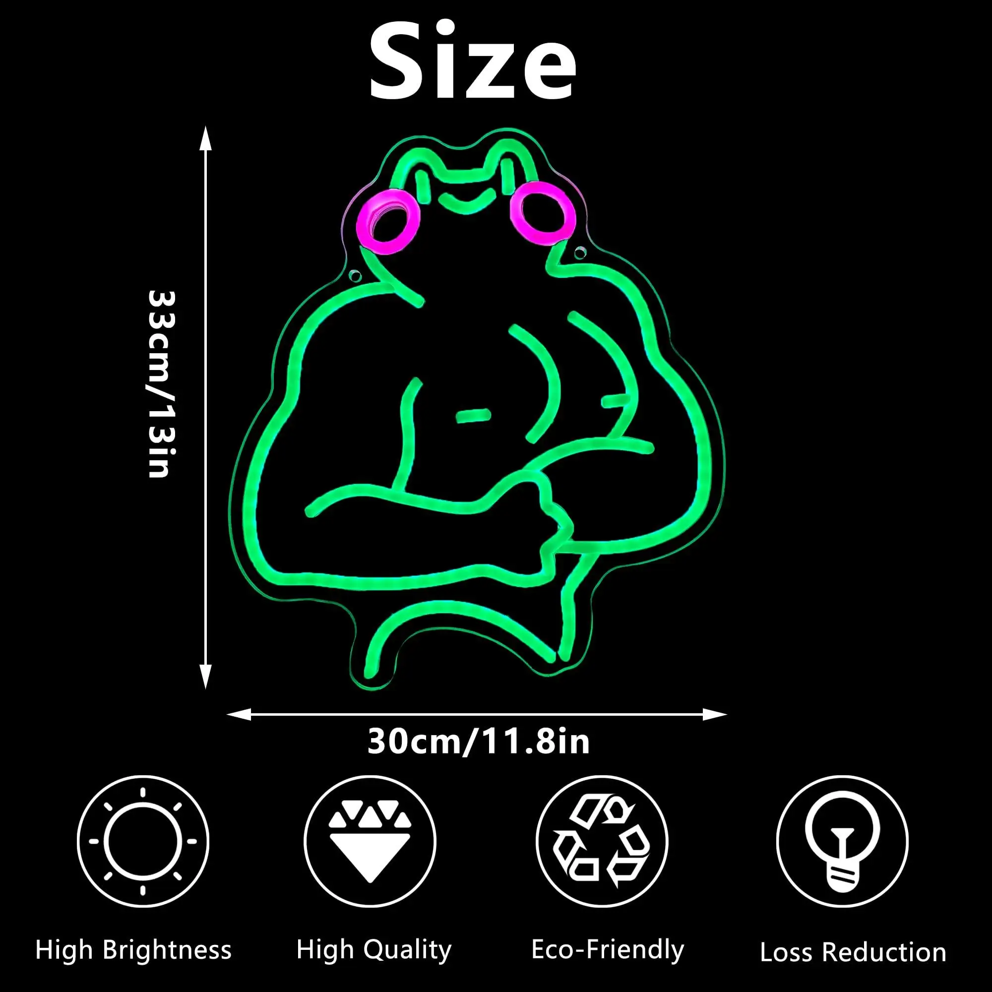 Fitness Frog Neon Sign LED Muscle Frog Neon Light Sign for Gym Room Wall Decor Motivational Workout Room Home Office Art Gift