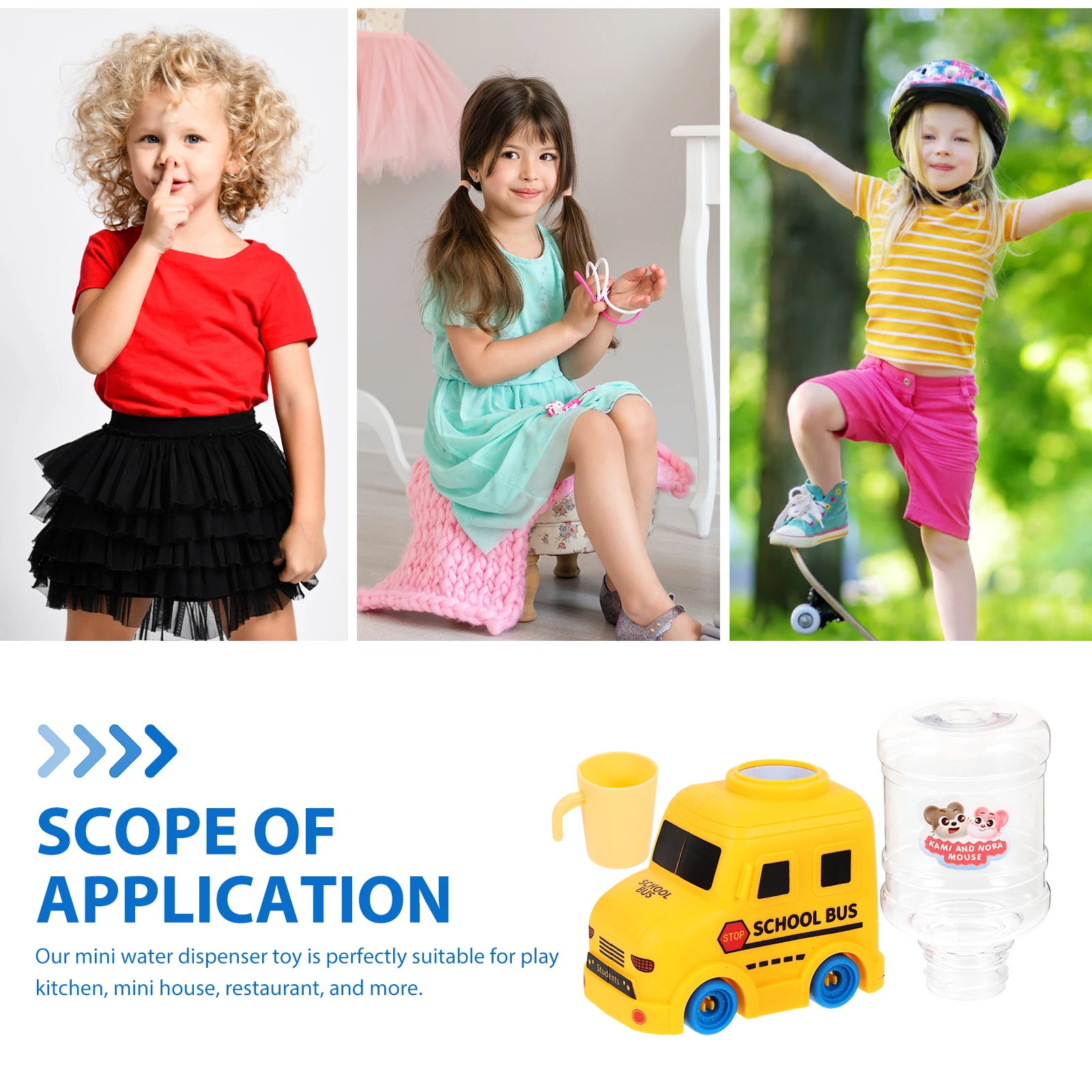 

Water Dispenser Toy Toys Small School Bus for Bedroom House Child