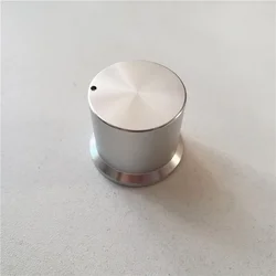 2Pcs Aluminum Knob Cap Potentiometer Knobs Highlight 30*25mm Knob Silver Potentiometer Volume Knob Switch Cap Decoder Medical