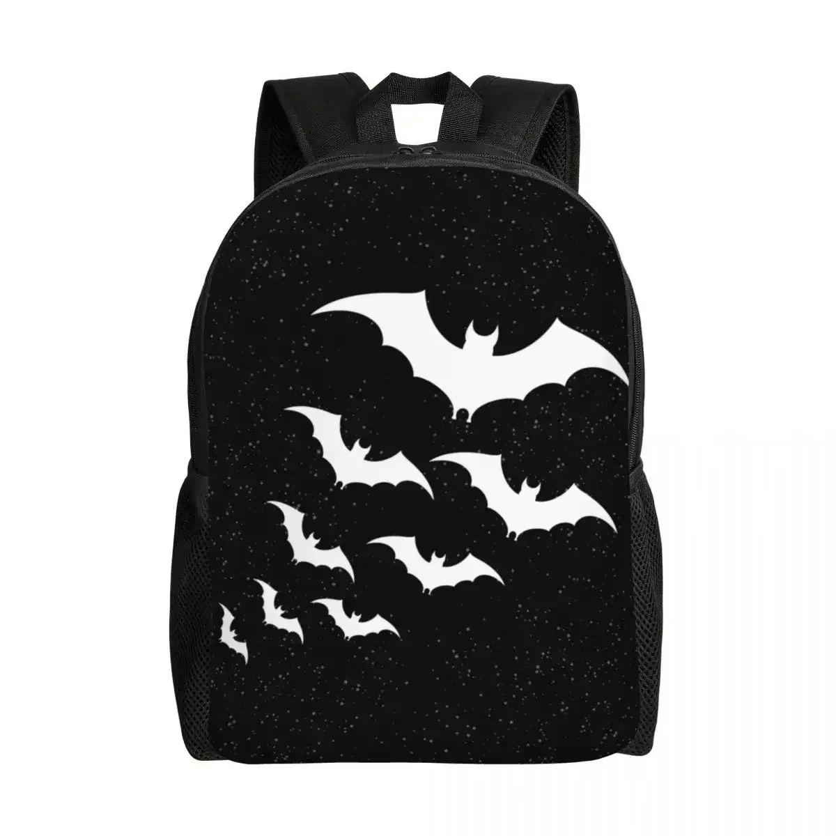 

Skull Damask Pattern Travel Backpack Women Men School Laptop Bookbag Halloween Witch Goth Occult College Student Daypack Bags