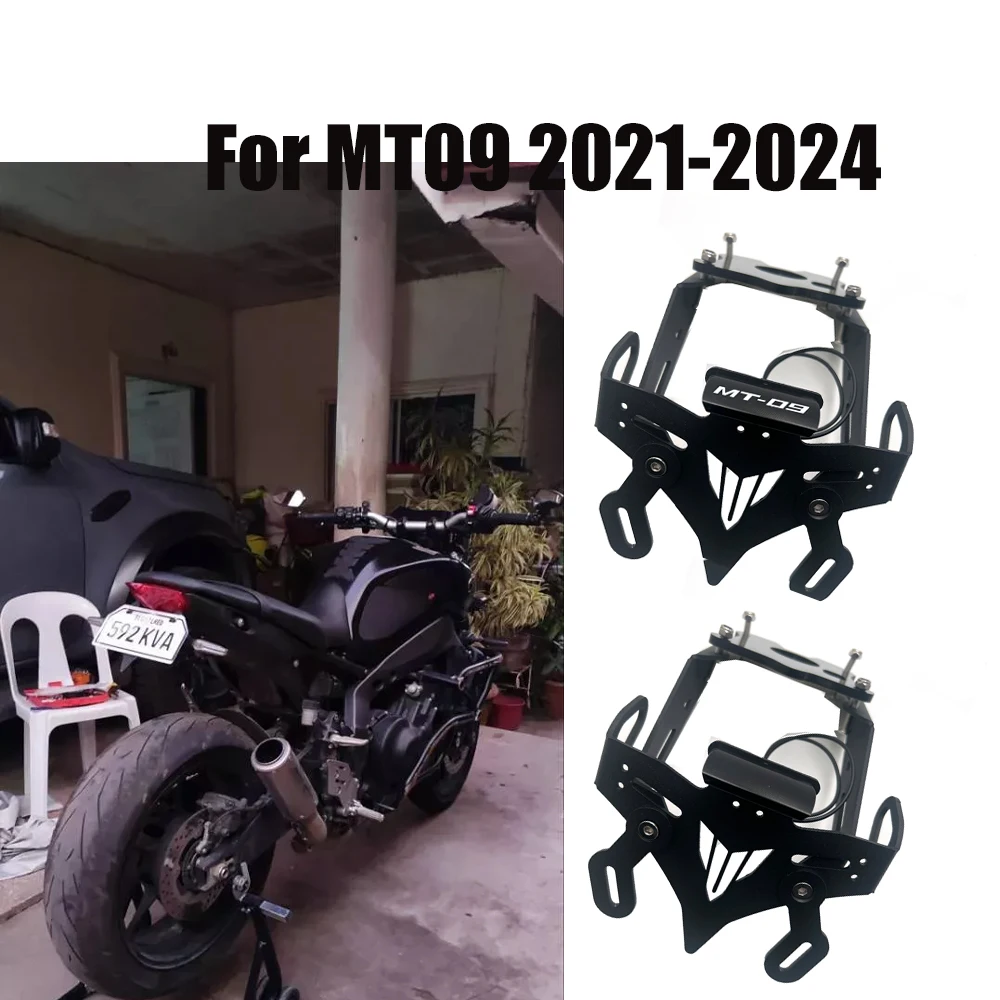 MT09 2021 2022 Soporte para matrícula trasera de motocicleta Fender Eliminator Tail Tidy para YAMAHA MT-09 SP 2021 2022 Porta Placa Moto A