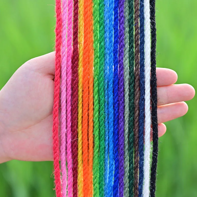 4.5mm Colored Hemp Rope DIY Handmade Woven Vase  Climbing  Frame  Grinding Claw Cat Grabbing Board Rope Binding Rope Decorative