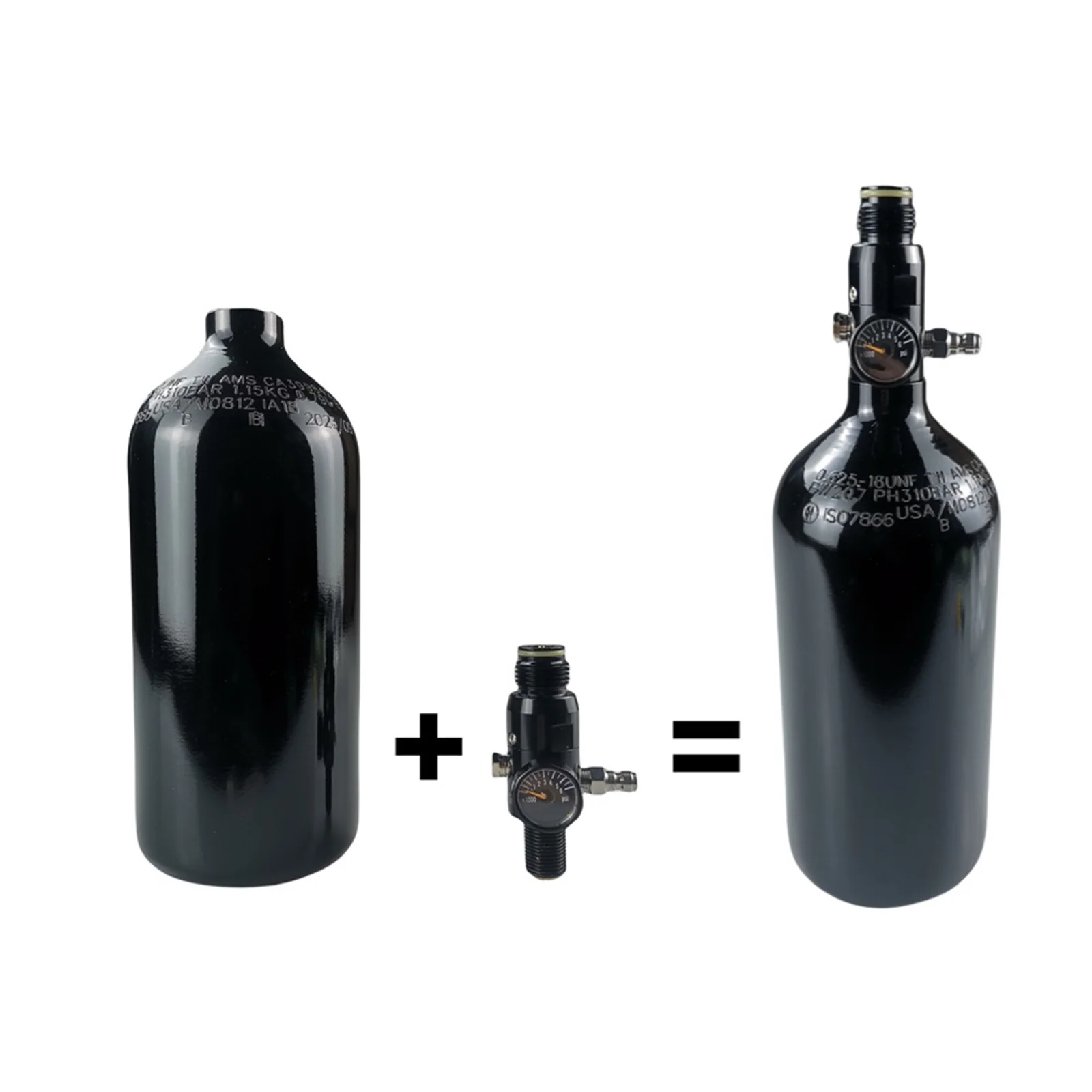 48ci/0.79L High Pressure hpa tank Soda Drink Gas Filling aluminum Bottle Air Cylinder Aquarium Plant CO2 Tank Dive Oxygen Tank