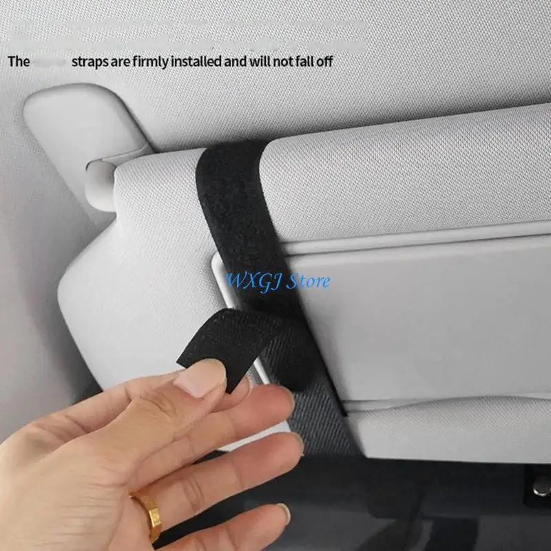 37JE Leather Car Windshield Sun Shade With Detachable Film And Convenient Card Slot
