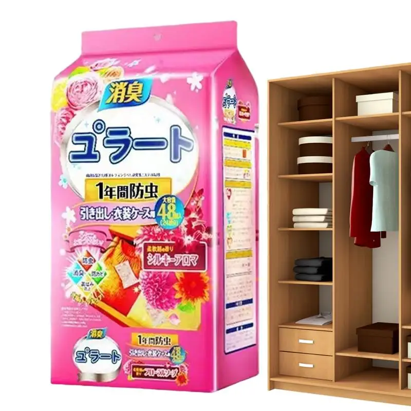 48pcs Scented Sachets For Drawers Small Scent Bags For Closets Dresser Drawer Scents Freshener Long Lasting Fresh Scents Sachet view 5