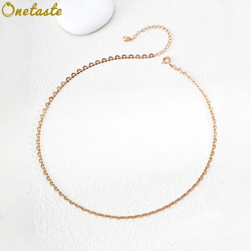 925 Sterling Silver Interlinked Heart Shape Chains Necklace Women Gold Plated Sparkle Trendy Dainty Chokers Necklaces Party Gift