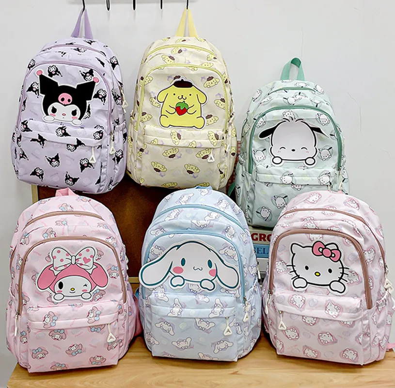 Sanrio Backpack Kuromi My Melody Cinnamoroll Hello Kitty Schoolbag Children Cartoon Backpacks